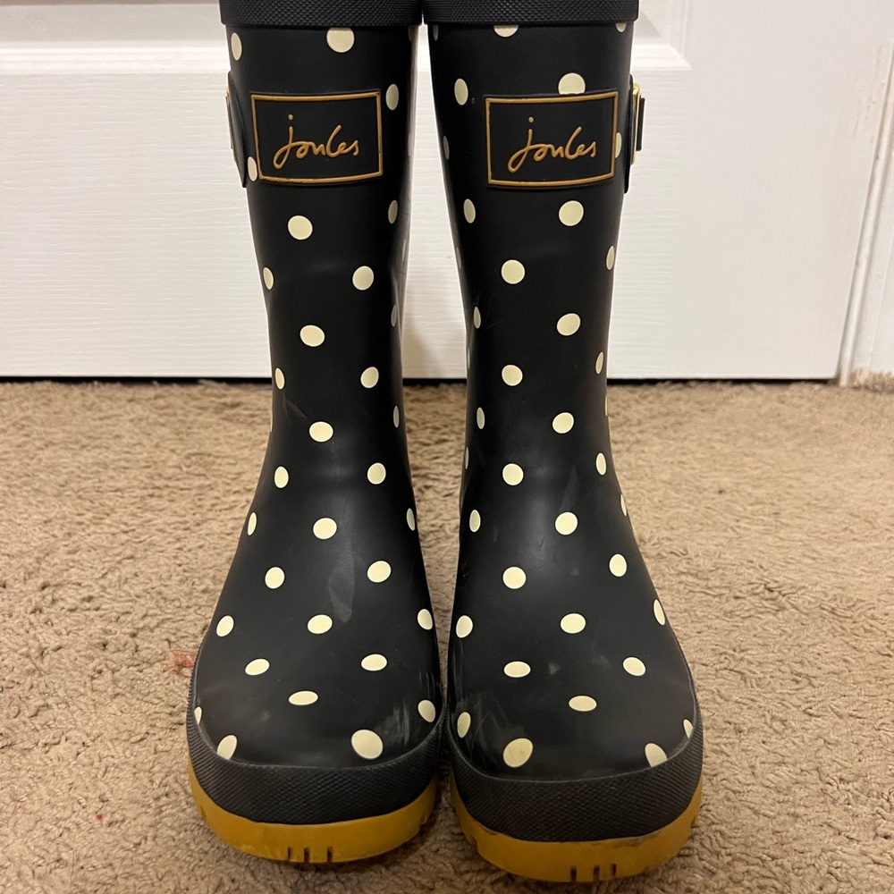 Joules navy rain boots